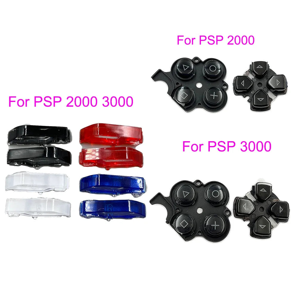1PC L/R Buttons Compatible With Sony PSP 2000/3000 Slim Replacement D Pad ABXY Button Game console repair parts