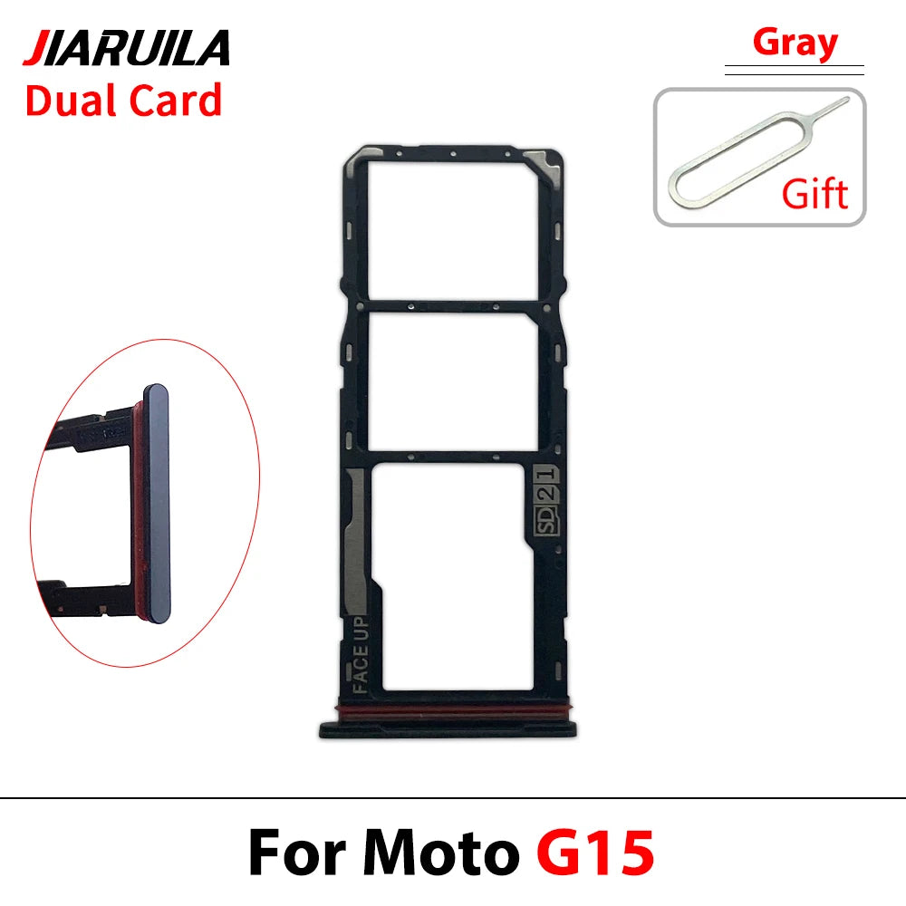 New For Motorola Moto G05 G15 G25 G75 G85 G56 G96 SIM Card Tray Slot Holder Adapter Accessories Motorola phone repair parts