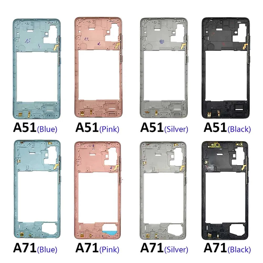 10Pcs/Lot, Middle Frame Bezel Middle Plate For Samsung A31 A41 A51 A71 Repair Parts Samsung phone repair parts