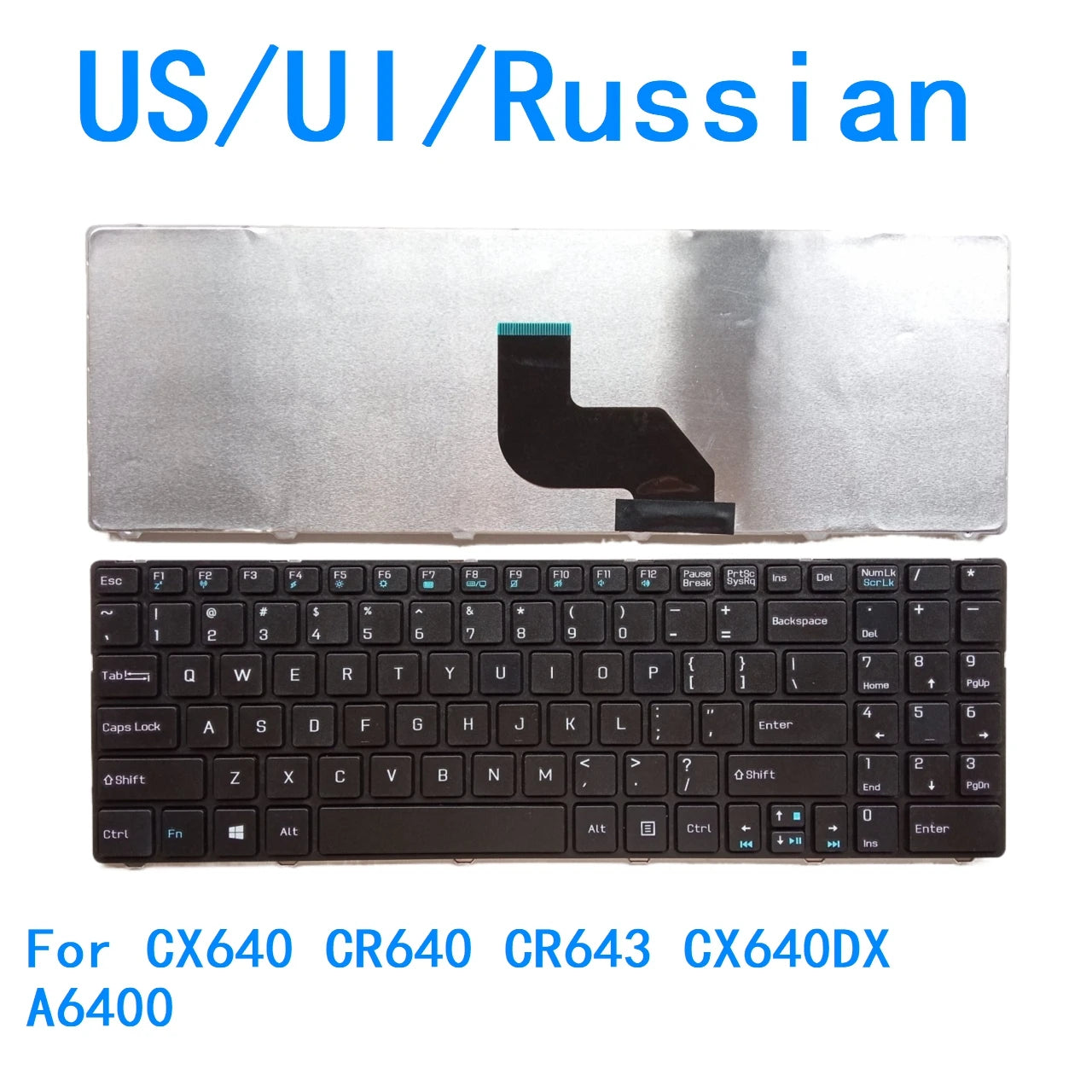 New US UI Russian Language  Keyboard For MSI CX640 CR640 CR643 CX640DX A6400 Notebook PC Replacement Keyboard MSI laptop repair parts