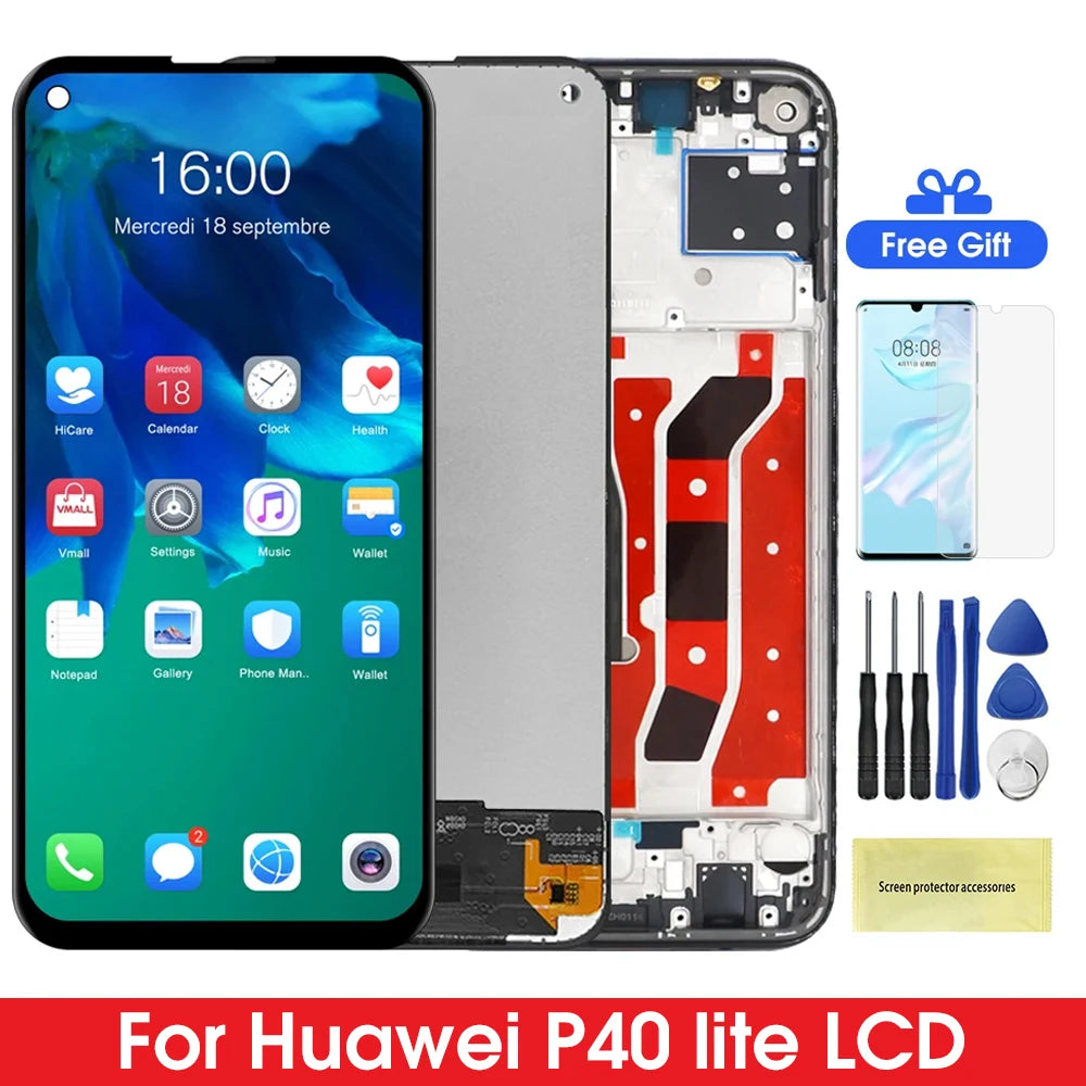 For Huawei P40 Lite JNY-LX1 LCD Display 10 Touch Screen Replacement For Nova 7i JNY-LX2, P 40 Lite Lcd Screen Nova 6 SE Display HUAWEI phone repair parts