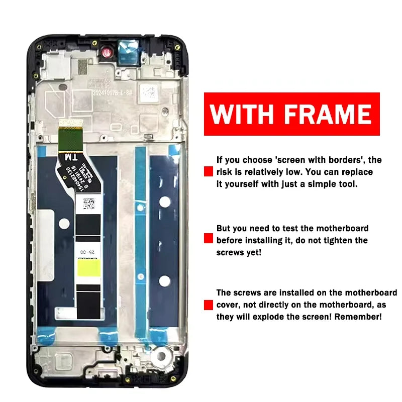 6.67' For Motorola Moto G05 LCD Display Touch Screen with Frame Assembly Replacement For Moto G05 LCD Screen Motorola phone repair parts