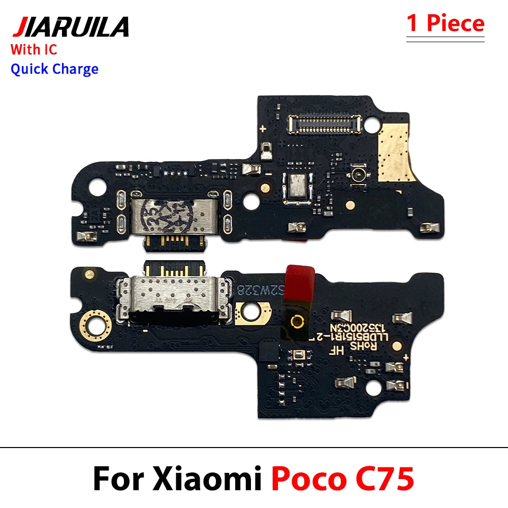 Dock Connector Micro USB Charger Charging Port Flex Cable Microphone Board For Xiaomi Poco C40 C50 C51 C61 C71 C55 C65 C75 C85  Xiaomi  Xiao mi phone repair parts