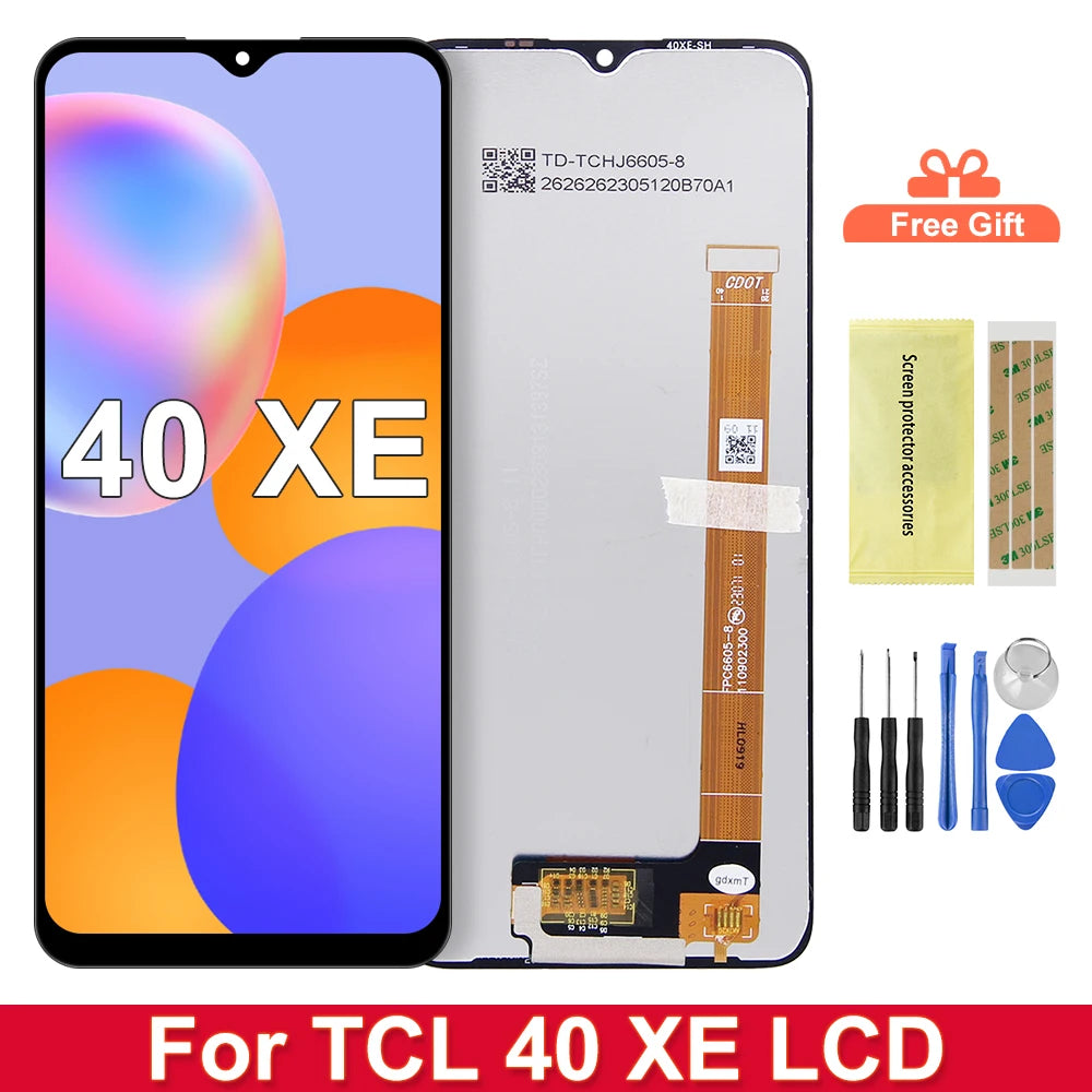 6.56" OEM For TCL 40 XE LCD Touch Digitizer Assembly For TCL 40XE Display Replacement Repair Parts 100% Tested TCL phone repair parts