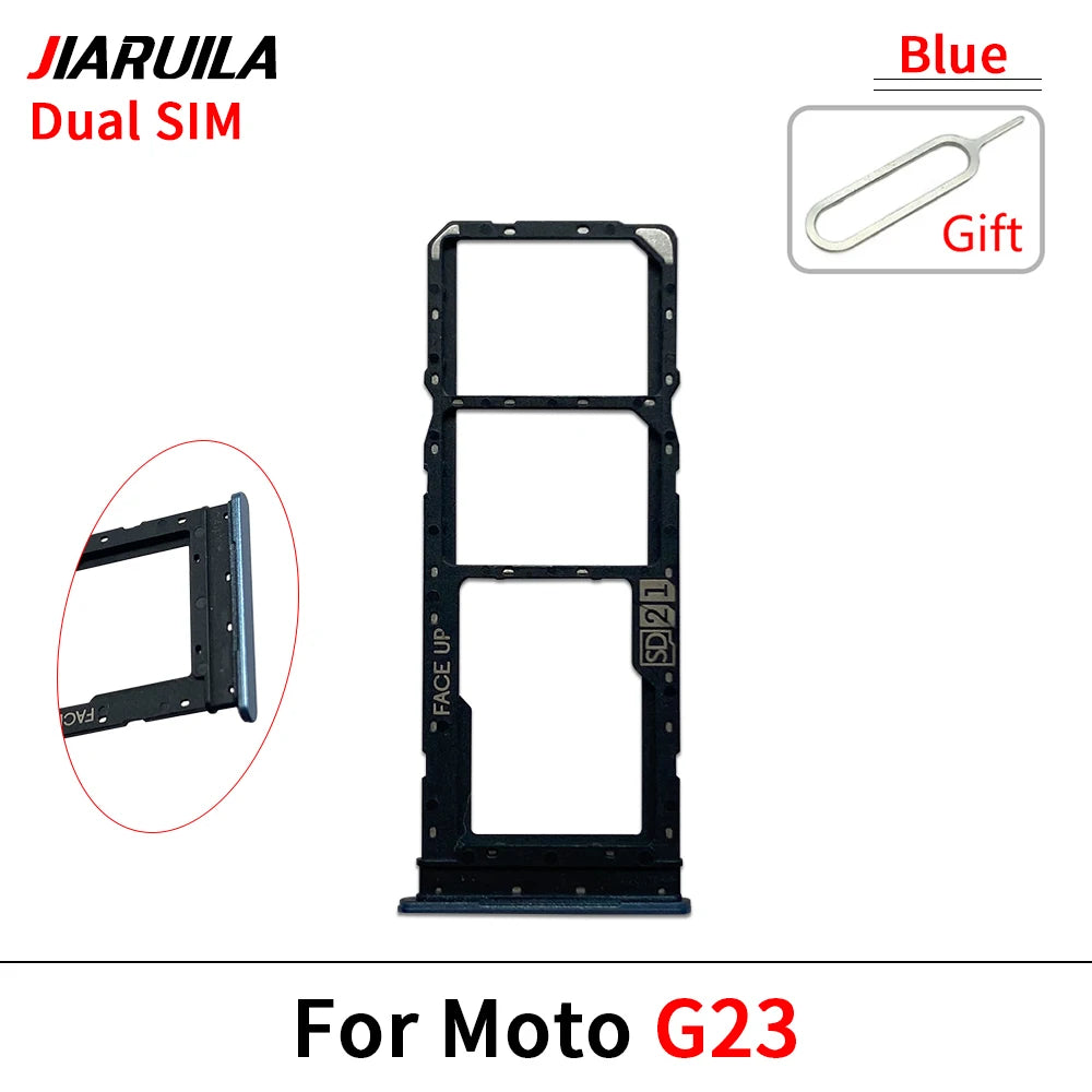 Micro Nano SIM Card Holder Tray Slot Holder Adapter Socket For Motorola Moto G13 G23 G53 G73 G84 Motorola phone repair parts