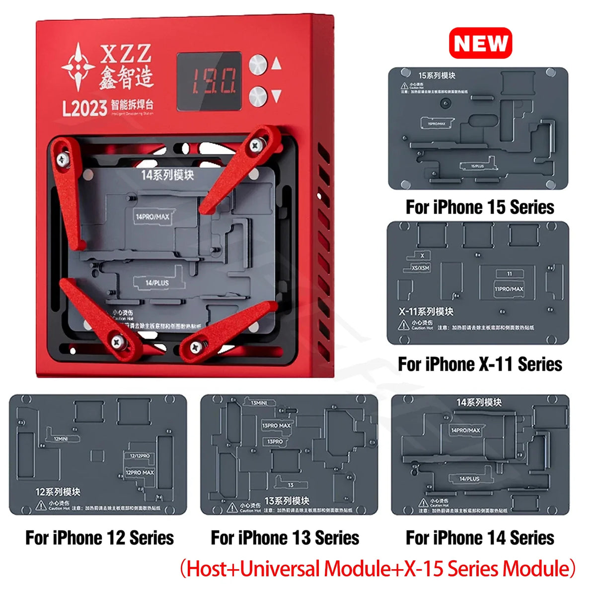 Xinzhizao XZZ L2023 Preheater Desoldering Station for iPhone X - 17PM Android Dot Matrix Motherboard Chip Soldering Repair tools Professional Repair Tools