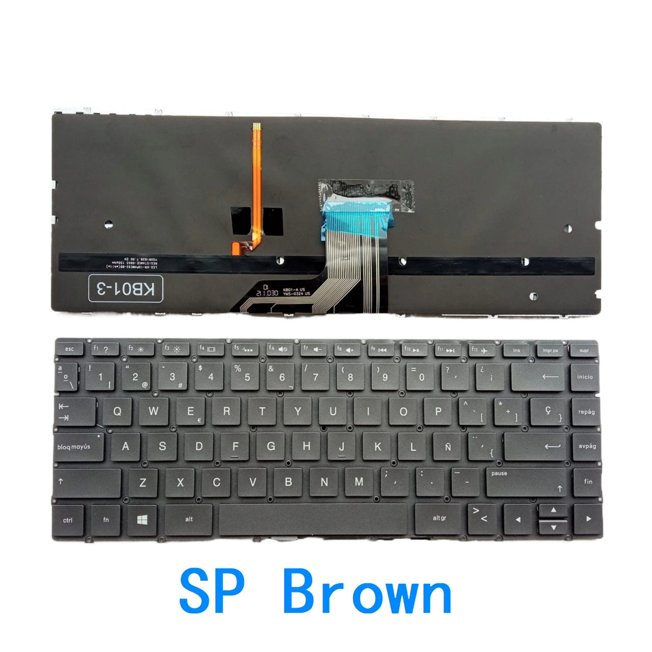 New US Russian Spanish language  Backlit Keyboard For HP Spectre X360 13W 13-W 13-AC Notebook PC Replacement Keyboard  HP laptop repair parts