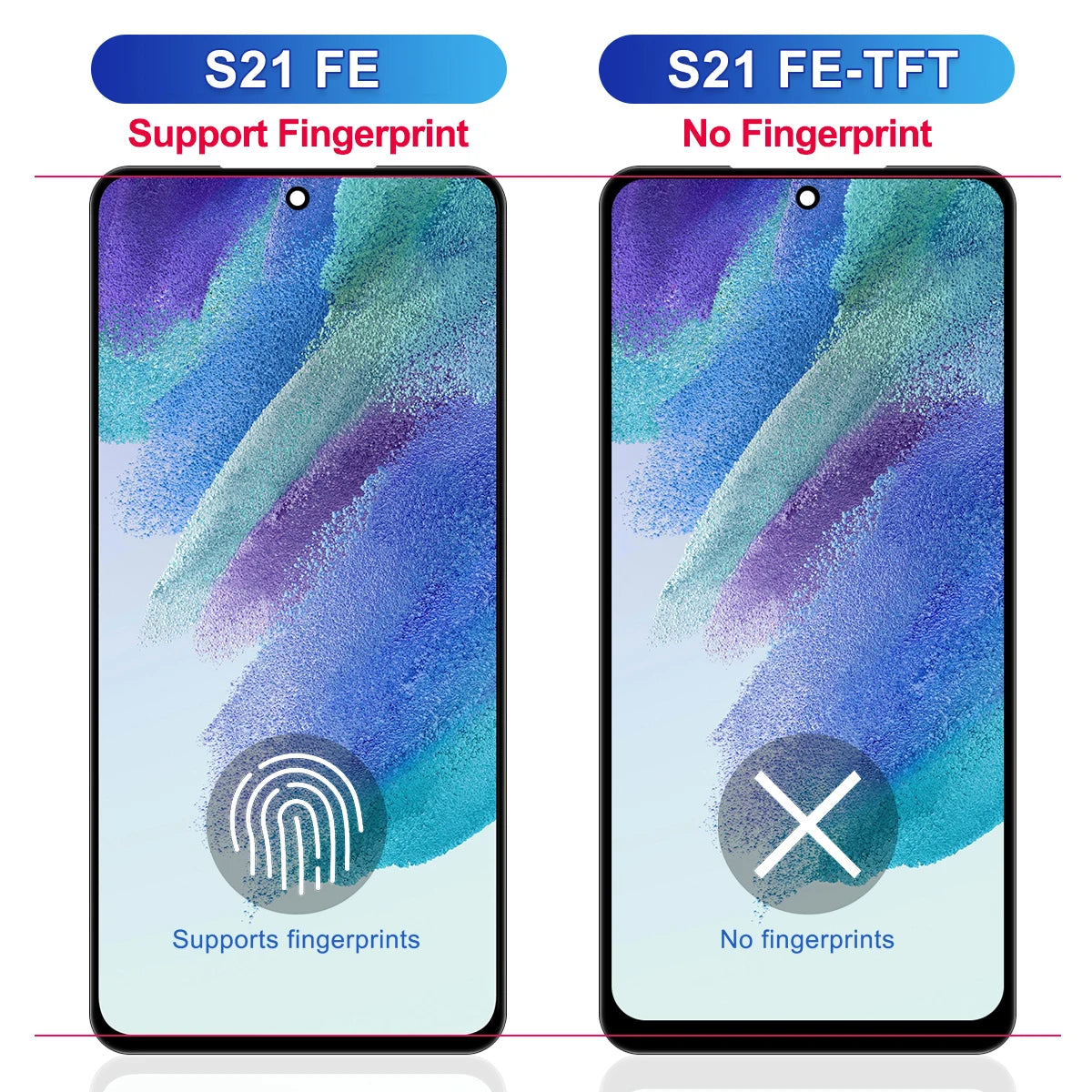 TFT S21 FE For Samsung Galaxy S21 FE LCD Display G990B G990U Display Touch Screen Digitizer Assembly Replacement Tested Samsung phone repair parts