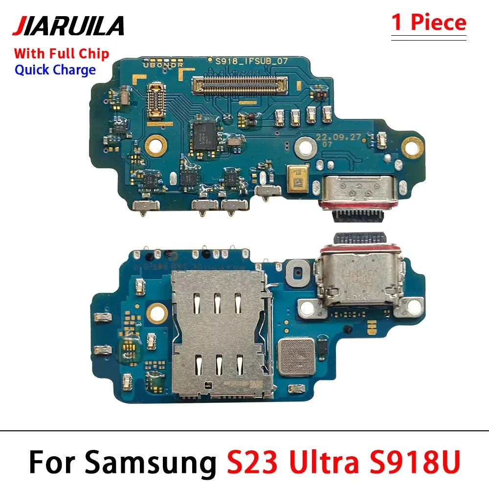 USB Charging Board Port Dock Charger Connector Microphone Flex Cable For Samsung S22 S23 Plus Ultra 5G S908B S901B S906B 5G Samsung phone repair parts