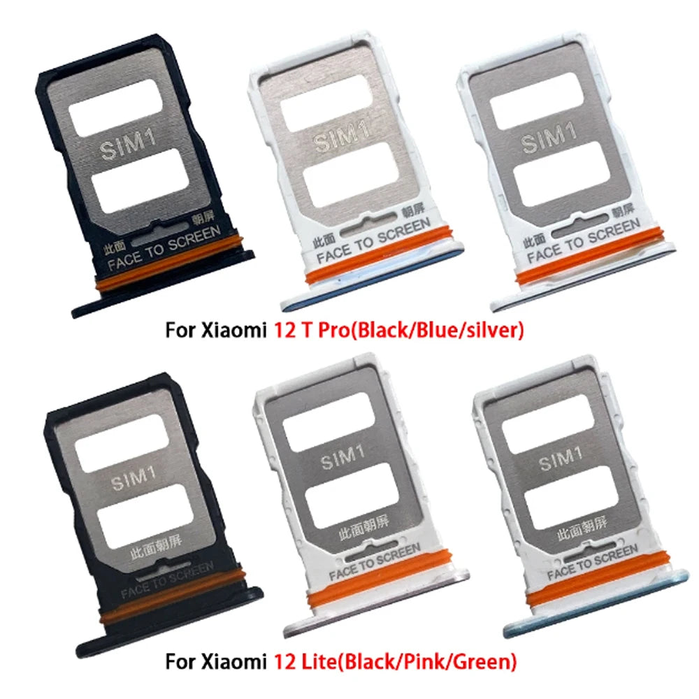 New For Xiaomi Mi 12 12T Pro 12 Lite 12s SIM Card Slot SD Card Tray Holder Adapter Replacement Parts  Xiaomi  Xiao mi phone repair parts