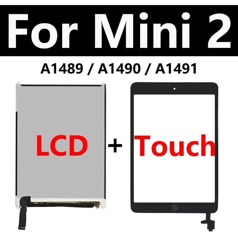 OEM Pantalla LCD Touch Screen For Apple iPad Mini 1 2 3 A1599 A1489 A1432 Assembly Digitizer Front Glass Display Replace  iPad repair parts
