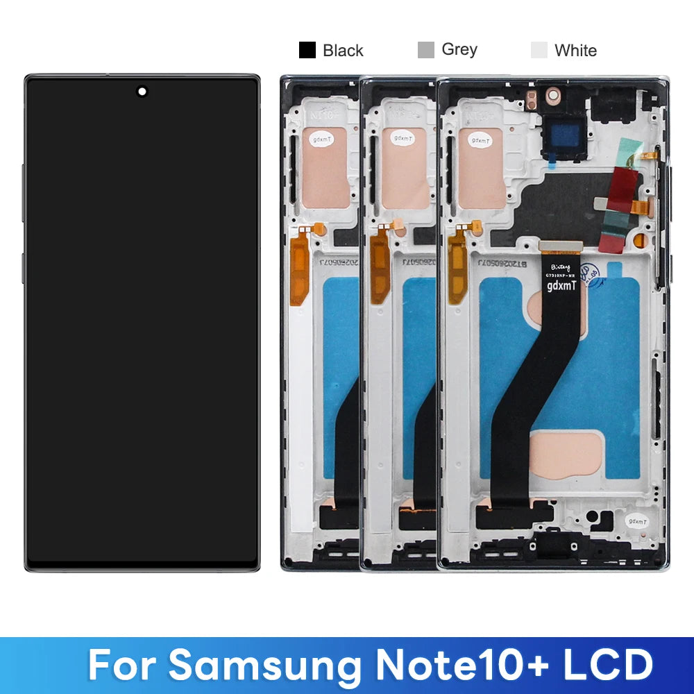Note 10 Plus LCD Screen Assembly for Samsung Galaxy Note10+ N975F N975F/DS Lcd Display Touch Screen with Frame Display Parts Samsung phone repair parts