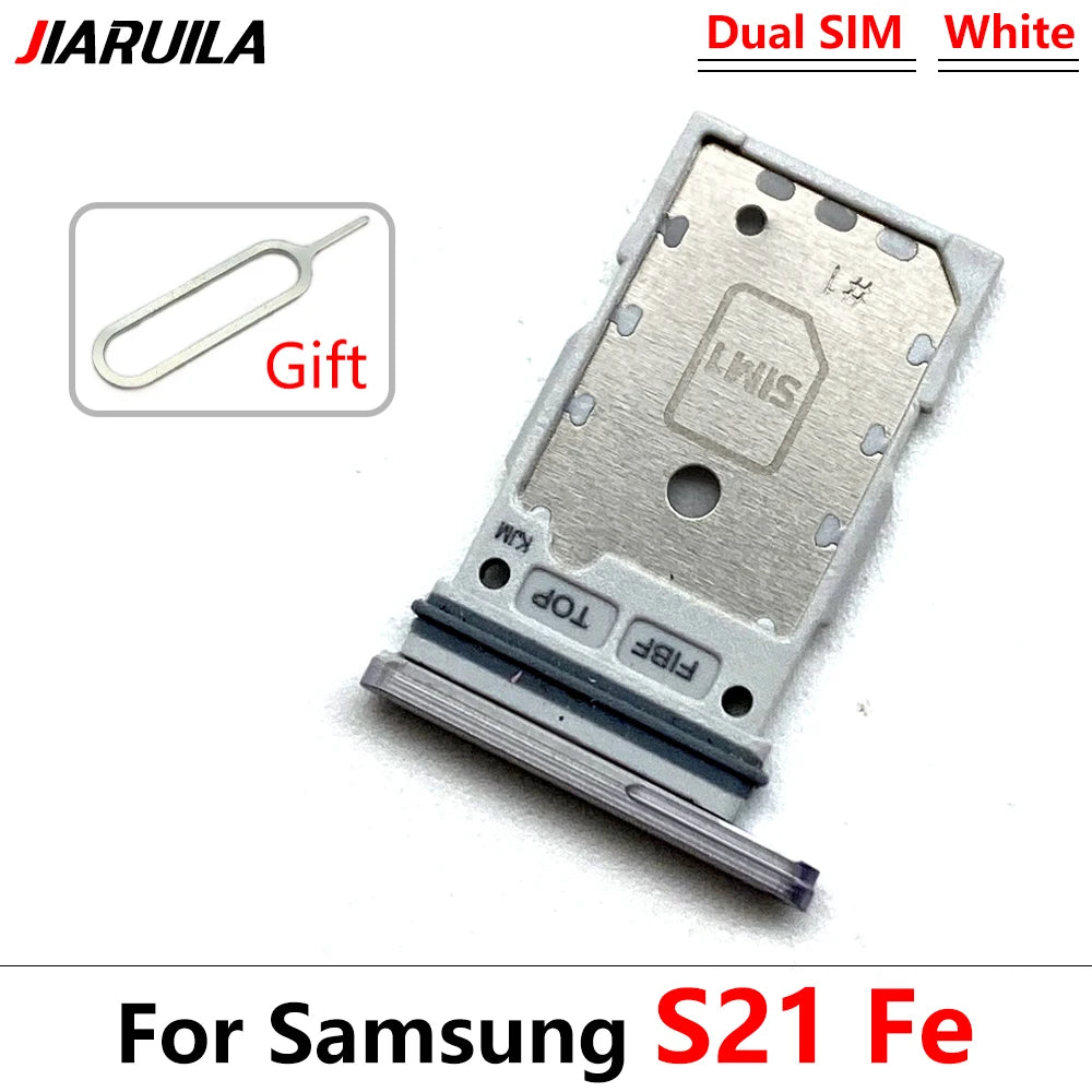 New For Samsung S21 S20 Plus Ultra Fe Dual SIM Card Slot SD Card Tray Holder Adapter Replacement Spare Parts Samsung phone repair parts