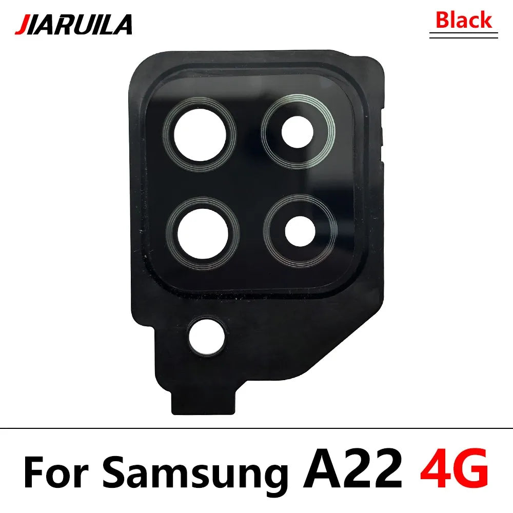 10Pcs/Lot, Housing Back Rear Camera Glass Lens Cover Frame Holder For Samsung A22 4G 5G A225F A226B Samsung phone repair parts