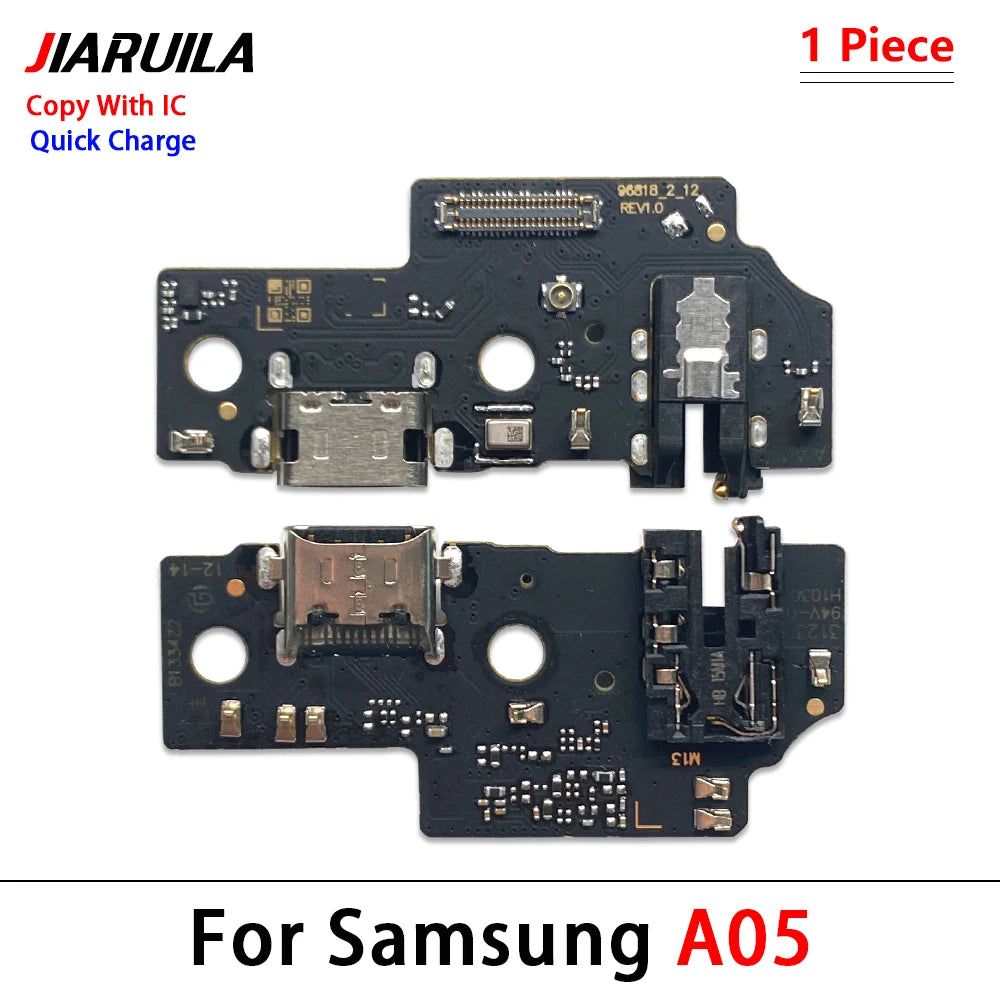 New USB Charging Port Board Flex Cable Connector Parts For Samsung A05 A05s A15 A25 A35 A55 A06 A16 4G 5G Microphone Module Samsung phone repair parts