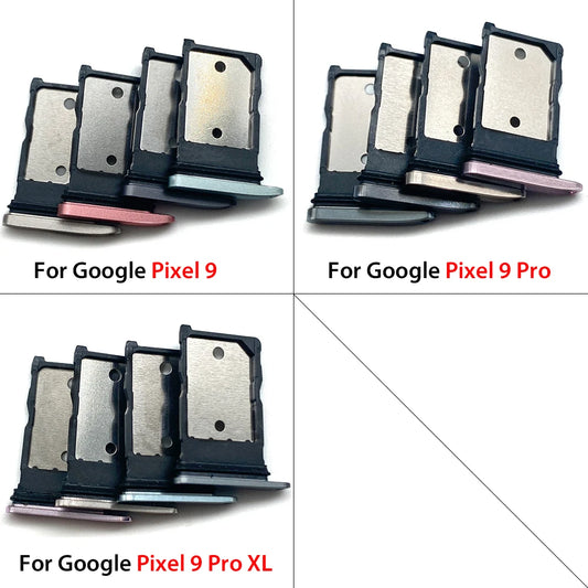 For Google Pixel 9 / 9 Pro / 9 Pro XL SIM Card Tray chip slot drawer Holder Adapter Accessories Parts Google Pixel Phone repair parts