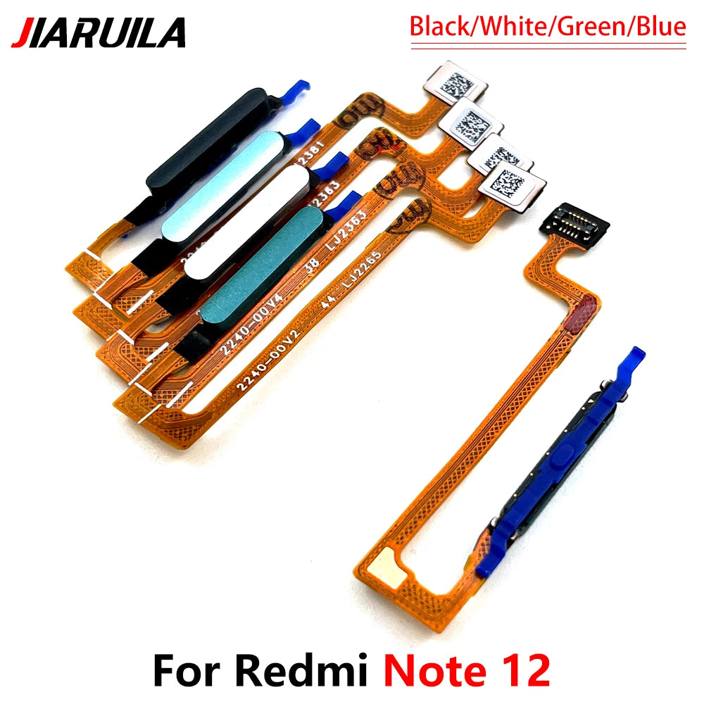 For Xiaomi Redmi Note 12 Pro Plus 4G 5G Home Button Fingerprint Sensor Flex With Power Key Button Flex Cable  Xiaomi  Xiao mi phone repair parts