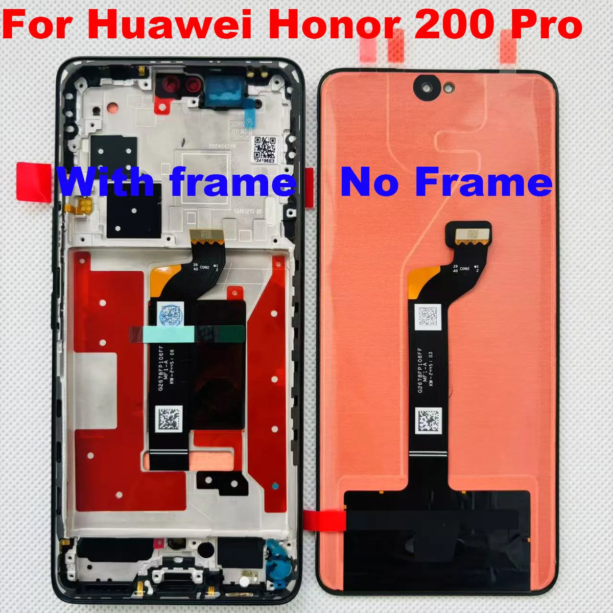 6.7"Original For Huawei Honor 200/honor 200Pro LCD Display Screen Touch Digitizer For Honor 200 ELI-AN00 /200 Pro ELP-AN00 Frame  OnePlus phone repair parts