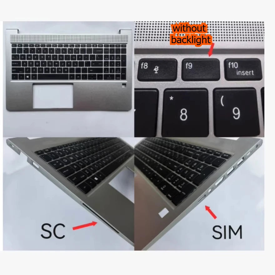 Cover case for HP Pro book 450 455 G8 ZHAN66 15 G4 HSN-Q31C lcd housing bezel frame topcase palmrest keyboard buttom hinge shell HP laptop repair parts