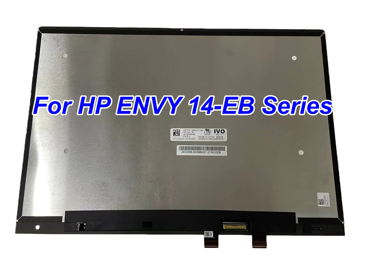 M140NWHE R2 14.0'' Laptop LCD Touch Screen Digitizer Assembly Replacement For HP 14-EB QHD PN:M59210-N91 HP laptop repair parts