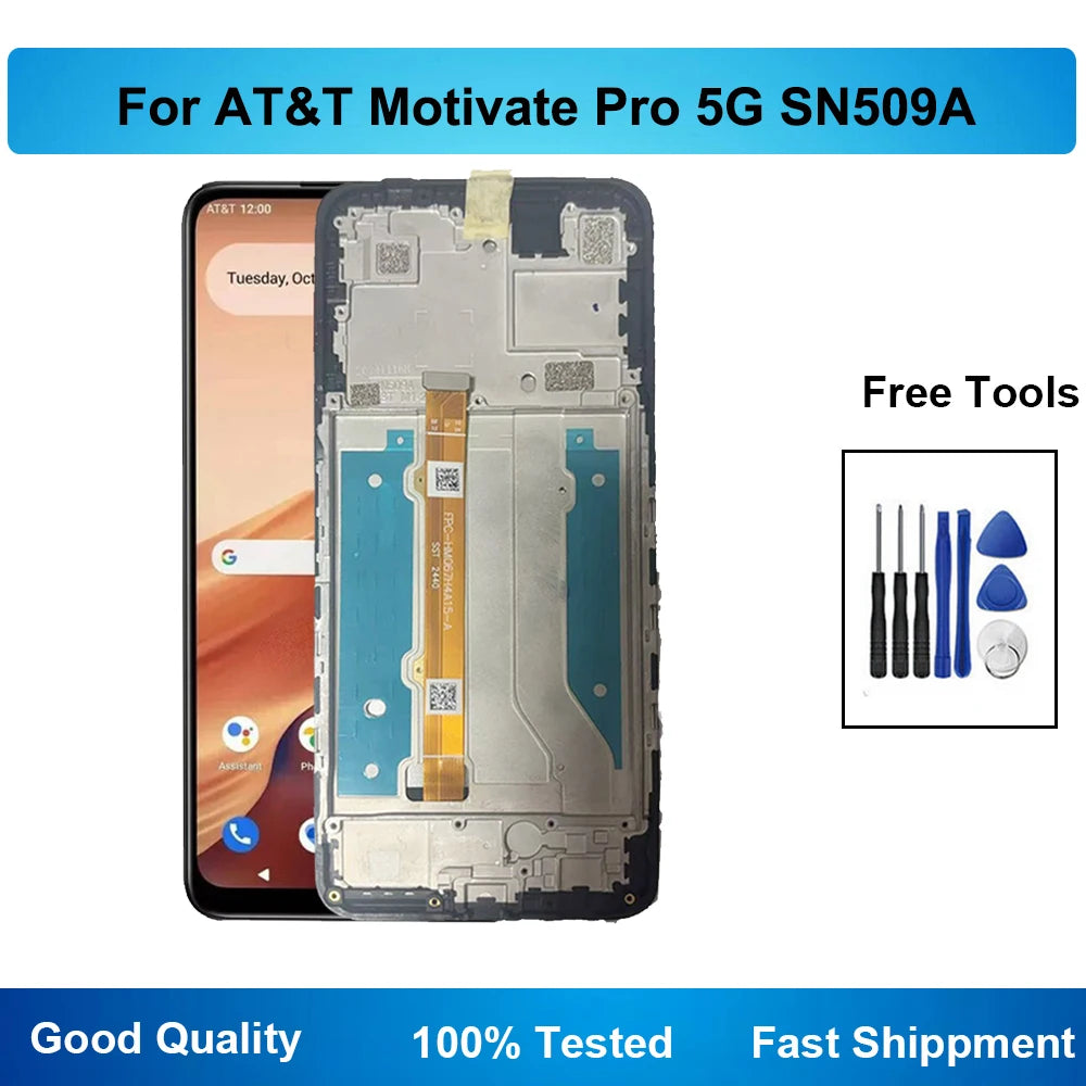 Replacement For AT&T Motivate Pro 5G SN509A LCD Display Touch Screen Digitizer Frame Assembly Repair Parts Tablet repair parts