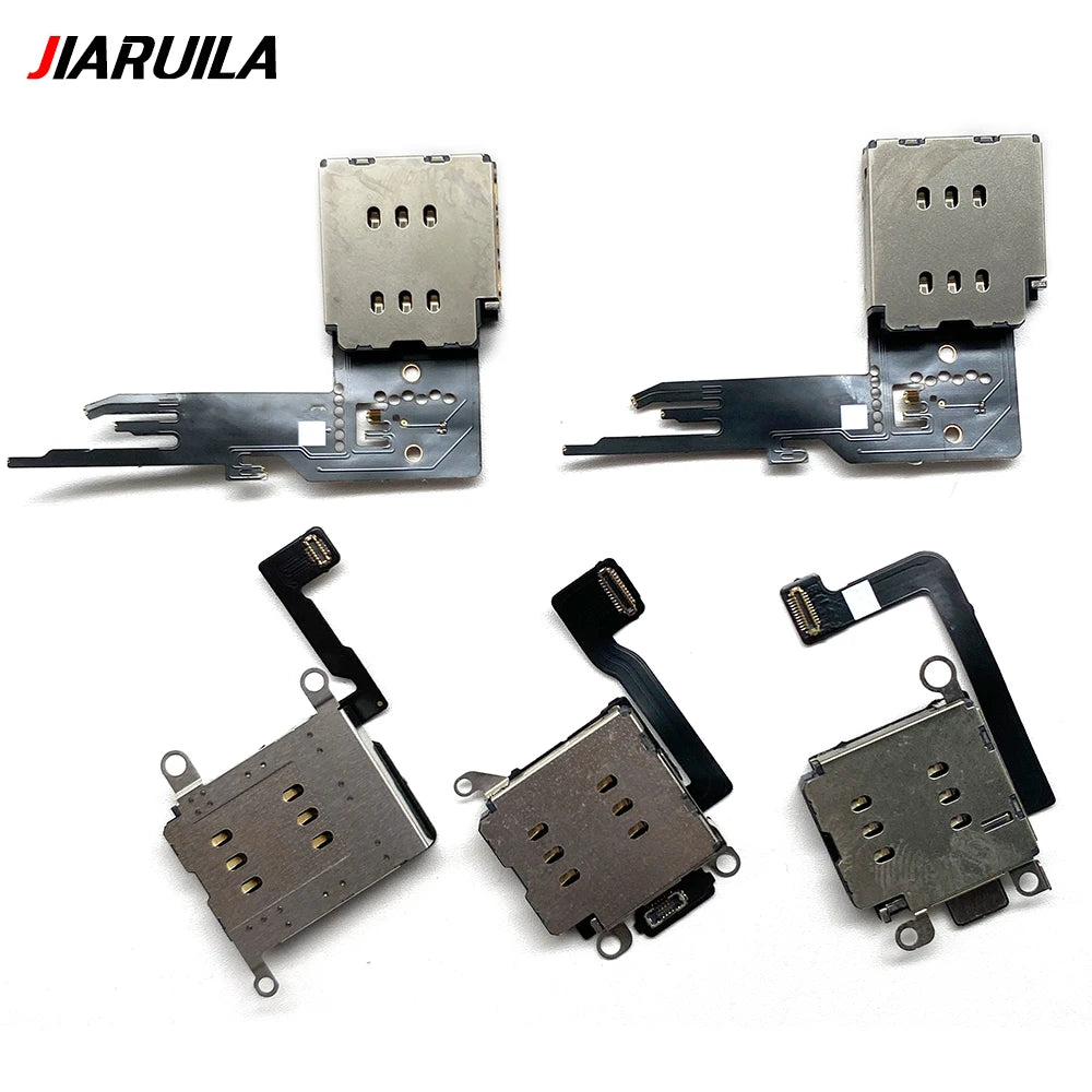 New SIM Card Reader For iPhone 11 12 13 14 15 Pro Max Plus Mini Dual SIM Card Slot Socket Inner Adapter With Flex Cable iPhone phone repair parts