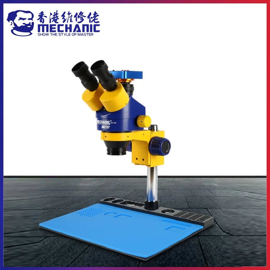 MECHANIC iMat Mini Aluminum Alloy Microscope Base High Temperature Resistant Silicone Maintenance Pad Repair Tool Work Platform Professional Repair Tools