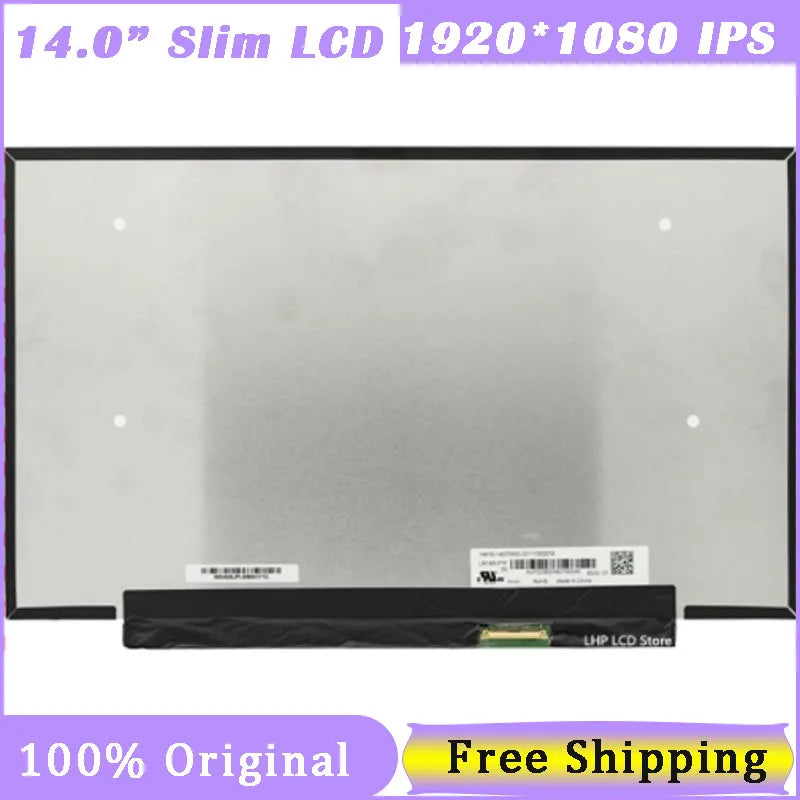14'' Inch 40 Pin Screen For ASUS ROG Zephyrus G14 GA401Q PX401Q LM140LF1F02 LQ140M1JW49 144Hz LM140LF1F01 120Hz ASUS laptop repair parts  40pins EDP