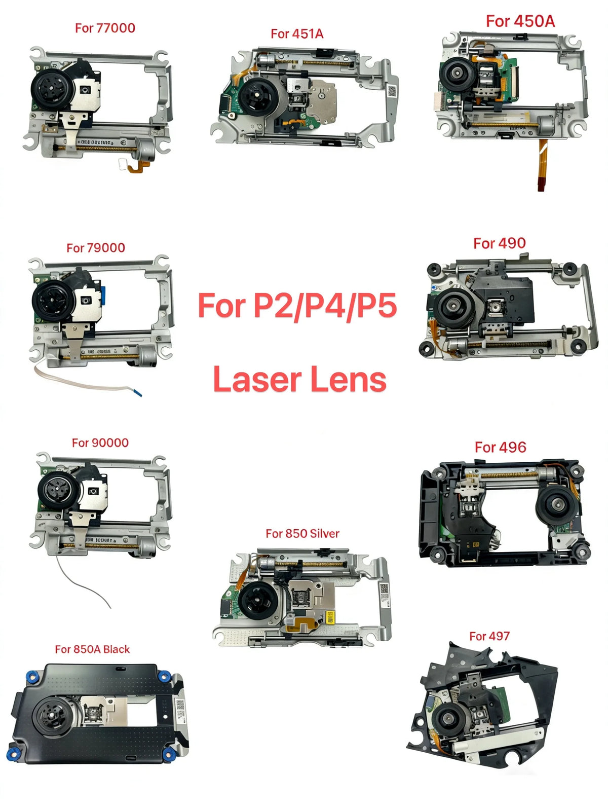 Laser Lens Kes 450A Kes 850A 860A For PS3 Optical Laser Reader Kes 490 496 For PS4 Lens 497 For PS5 DECK For PS2 70000 Game console repair parts