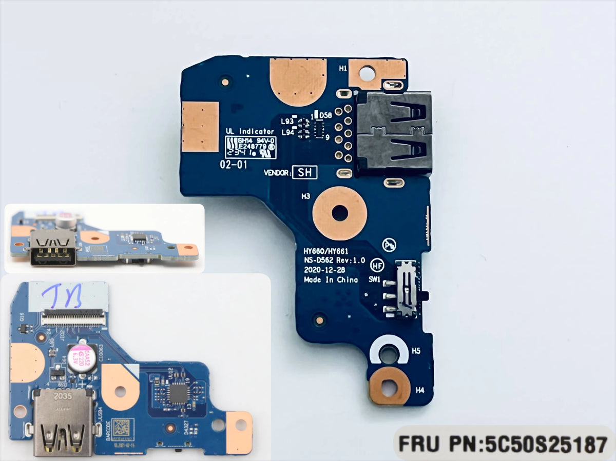 USB LED light board For Lenovo R/Y 7000P Y/R 9000P Legion 5-15ACH6 16ACH6H NS-D562 NS-D713 NS-D741 NS-D602 NS-D601 switch board Lenovo laptop repair parts