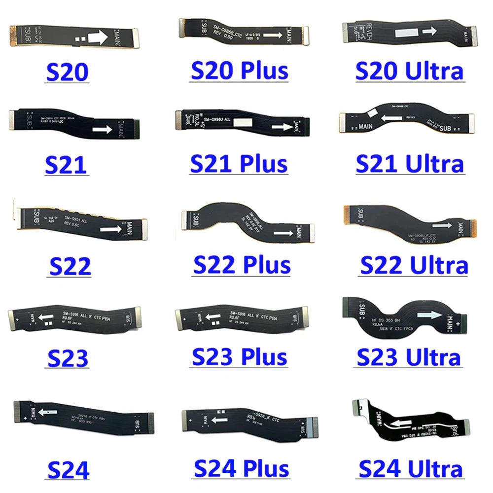 50Pcs, Main Board Motherboard Connector Board Flex Cable For Samsung S20 S21 S22 S23 S24 Plus Ultra Samsung phone repair parts