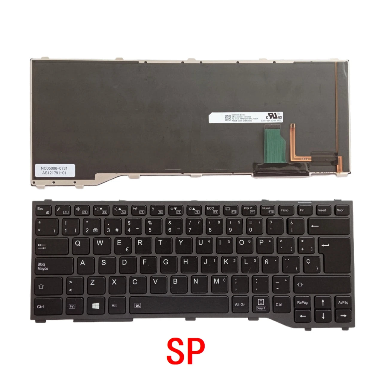 New UI Spanish UK Laptop Backlit Keyboard For Fujitsu Siemens Lifebook T937 T938 T939 Notebook PC Replacement
