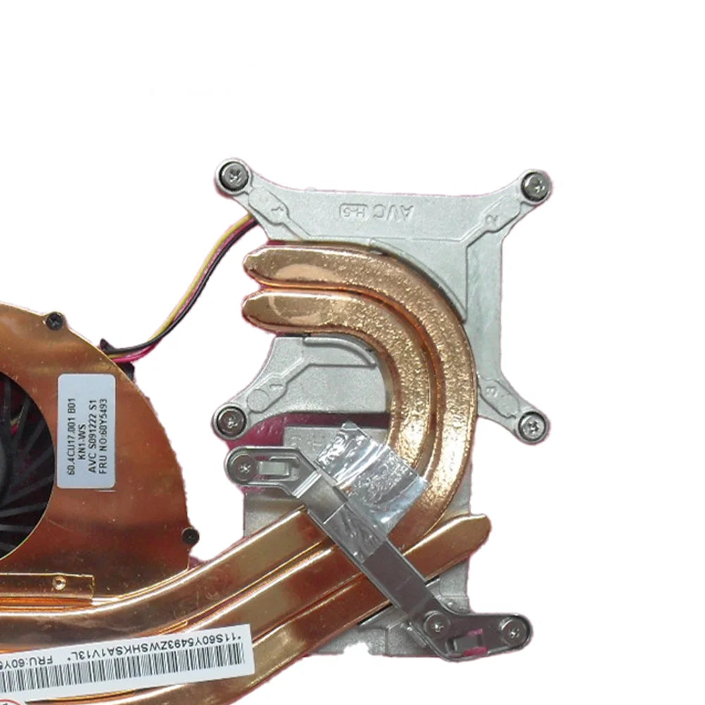 Original Heatsink CPU Cooler Cooling Fan For Lenovo ThinkPad W510 W510i DC5V FRU 60Y5493  60Y5494 Lenovo laptop repair parts