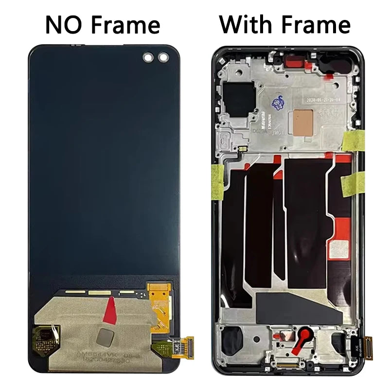 Super AMOLED For OnePlus Nord 5G LCD Display Touch Screen Digitizer Assembly 1+Nord 5G AC2001, AC2003 Display Frame  OnePlus phone repair parts