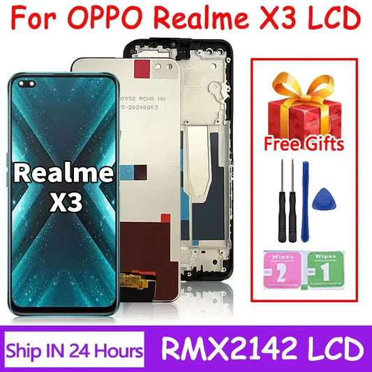 6.6"inch For OPPO Realme X3 SuperZoom RMX2086 LCD RealmeX3 RMX2142 Display Touch Screen Digitizer Replacement  Oppo phone repair parts