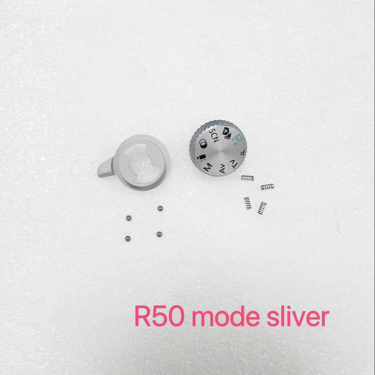 New Top Cover Mode Dial Wheel Assy Repair Parts On OFF Button for Canon EOS R50 r50 Camera Replacement Parts Silver  Digital Camera repair parts