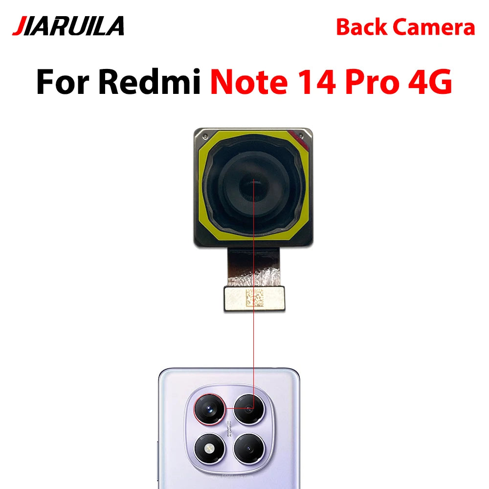 Back Rear Camera Big Main Camera Front Camera Flex Cable For Xiaomi Redmi Note 14 Pro 4G 5G  Xiaomi  Xiao mi phone repair parts