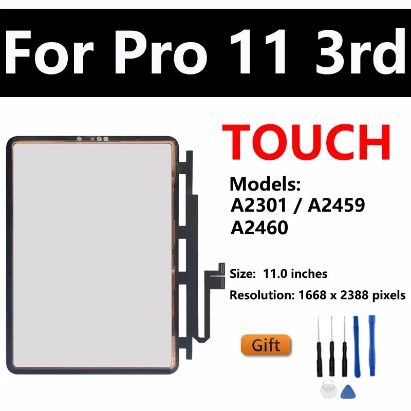 OEM LCD For Apple iPad Pro 11 1st 2nd 3rd 4th 2018 2020 2021 A2013 A2068 A2460 A2435 Touch Screen Display Assembly Replacement  iPad repair parts