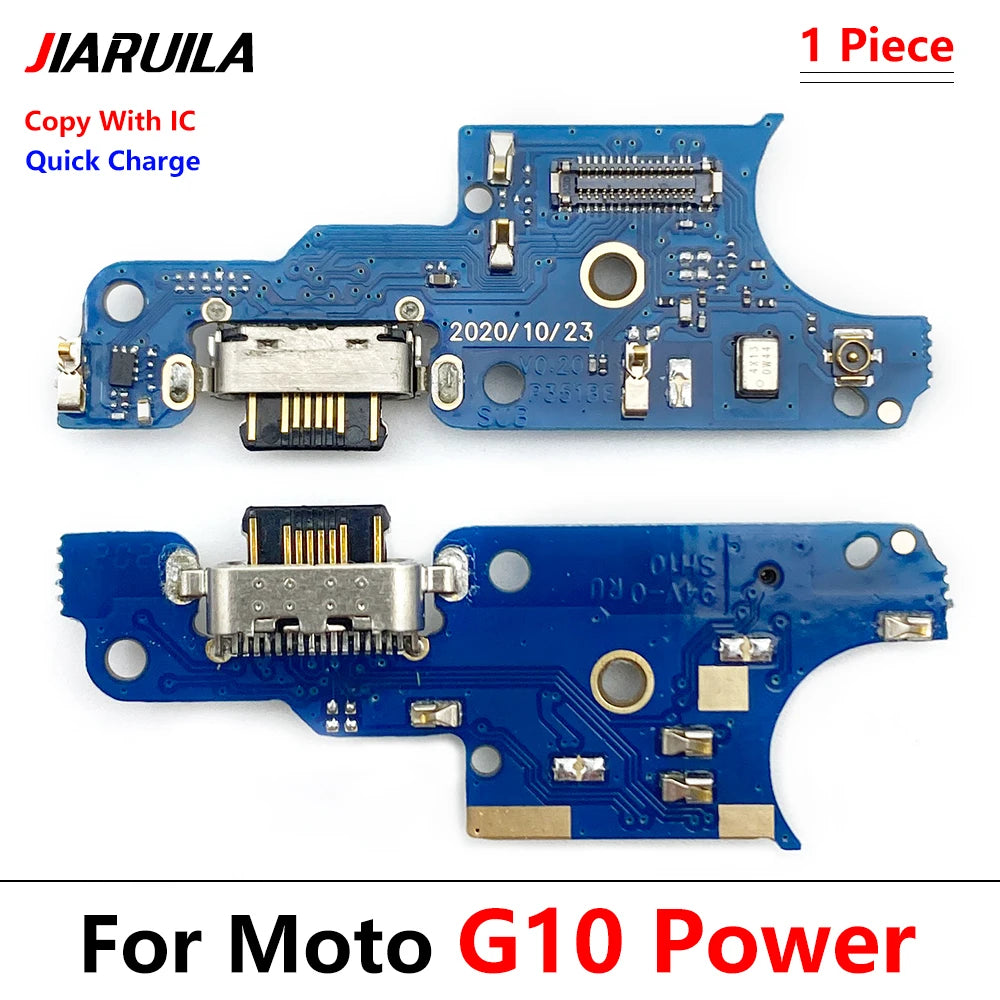 10Pcs USB Charging Board Port Dock Charger Connector Flex Cable For Motorola Moto G10 G20 G30 G50 G60 G60s G100 Power One 5G G31 Motorola phone repair parts