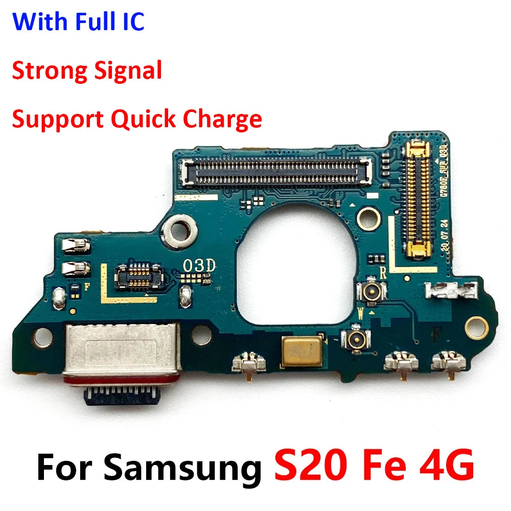 USB Charging Port Board Flex Cable Connector For Samsung S20 Fe 4G 5G G780 G780F G781 G781B Microphone Samsung phone repair parts