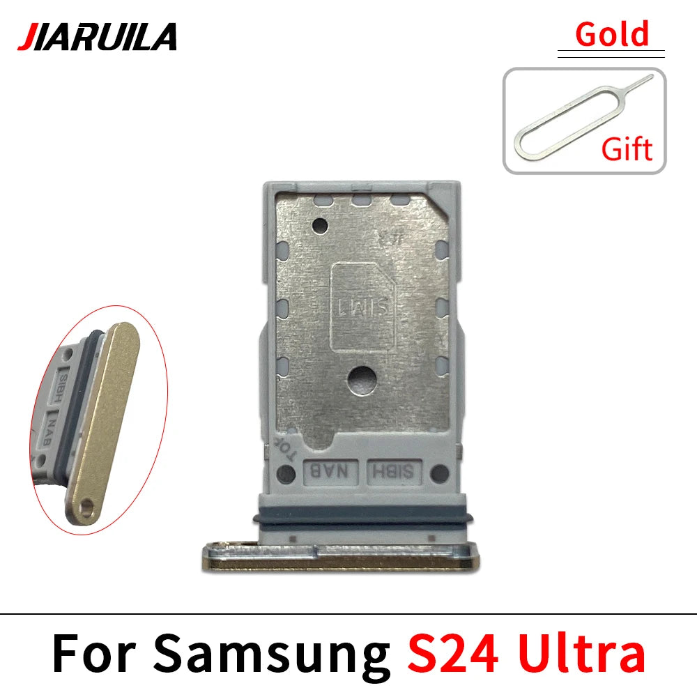 New For Samsung S23 S24 Plus Ultra 5G Dual SIM Card Slot SD Card Tray Holder Adapter