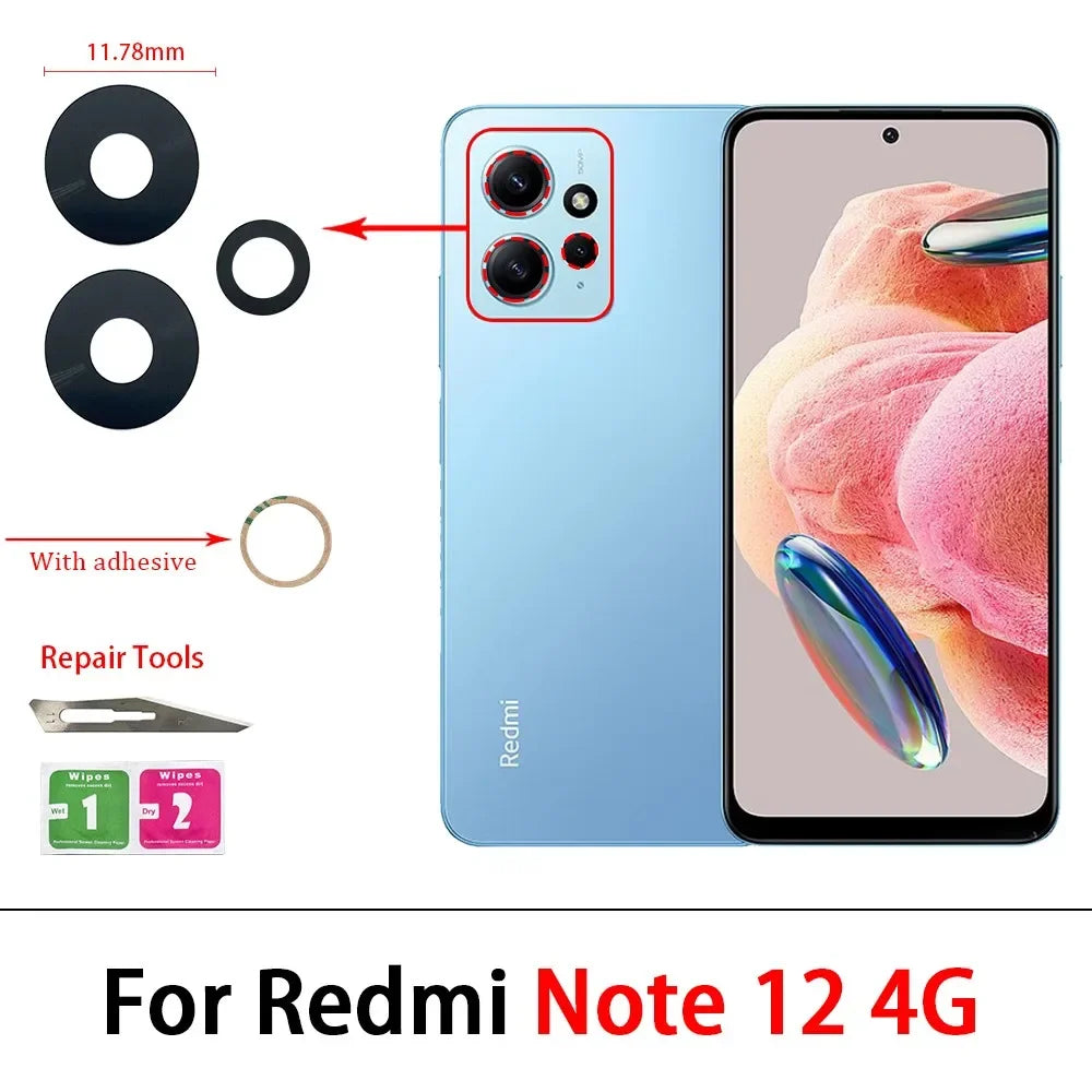 New Camera Glass For Xiaomi Redmi Note 11 12 13 14 Pro Plus 4G 5G Rear Back Camera glass Lens With Glue Adhesive  Xiaomi  Xiao mi phone repair parts
