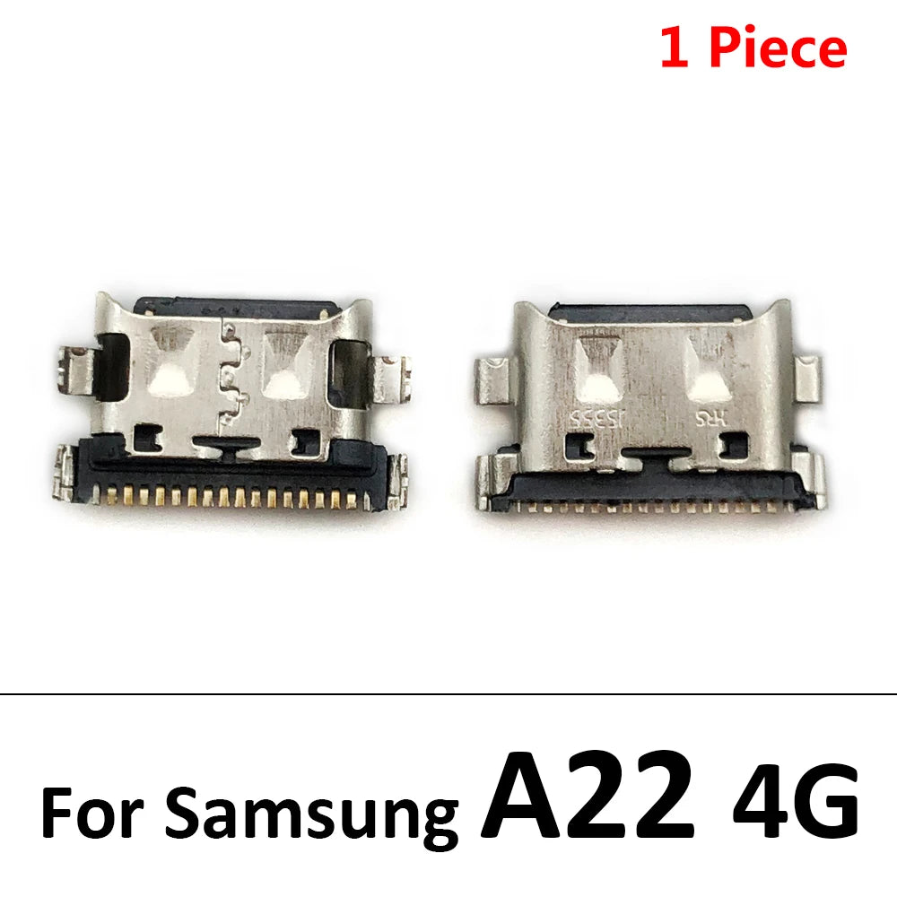 10Pcs USB jack socket connector charger Charging Port For Samsung A02s A22 A32 A52 A72 A03 Core A03s A33 A73 A53 4G 5G Samsung phone repair parts