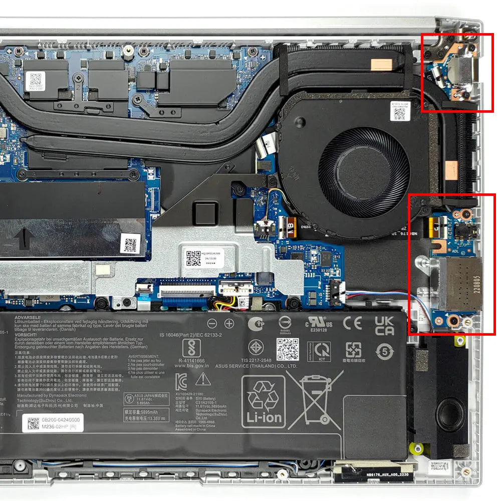 OEM For ASUS Vivobook Pro 15 OLED K6502 K6502Z K6502ZC K6502V K6502H K6502HC Laptop USB 3.5mm Audio Headphone Jack Port Board  ASUS laptop repair parts