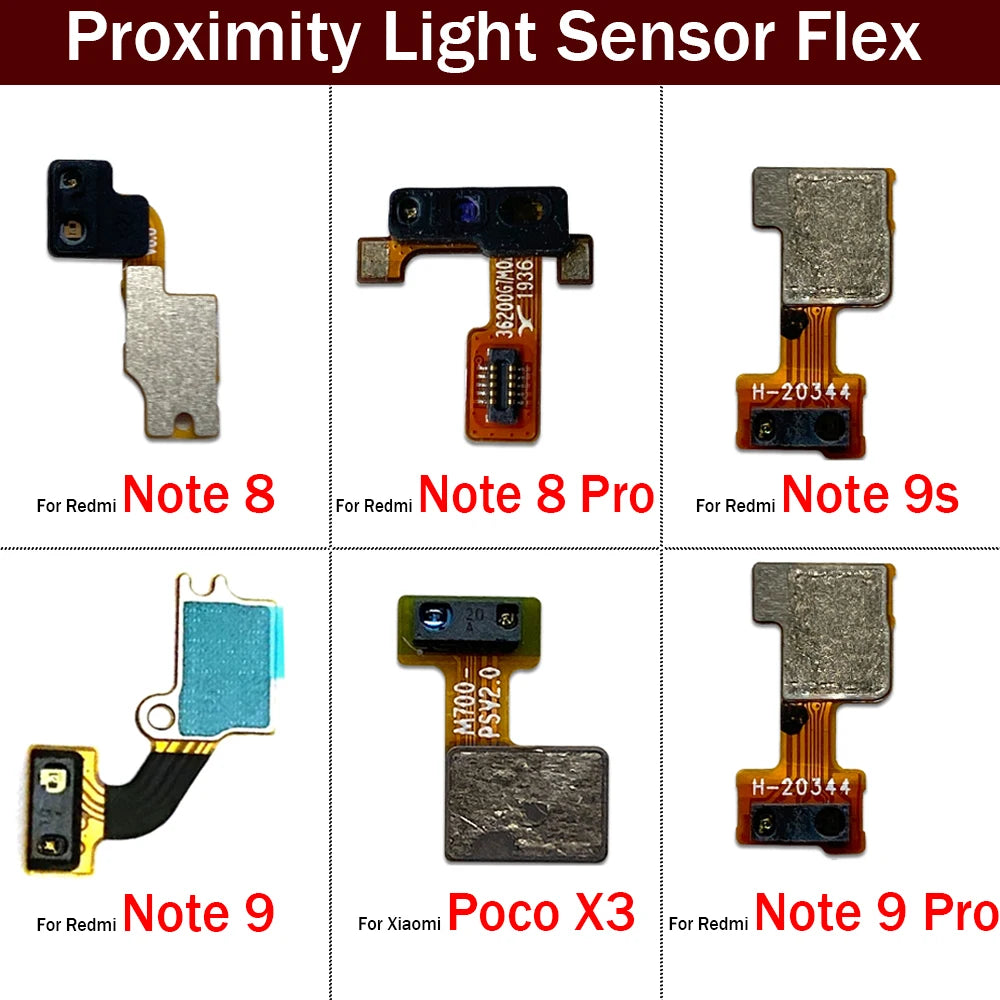 New Proximity Ambient Light Sensor Flex Cable For Xiaomi Poco X3 Pro NFC Redmi Note 8 9 9s 11 Pro Plus 4G 5G Replacement Parts Xiaomi  Xiao mi phone repair parts