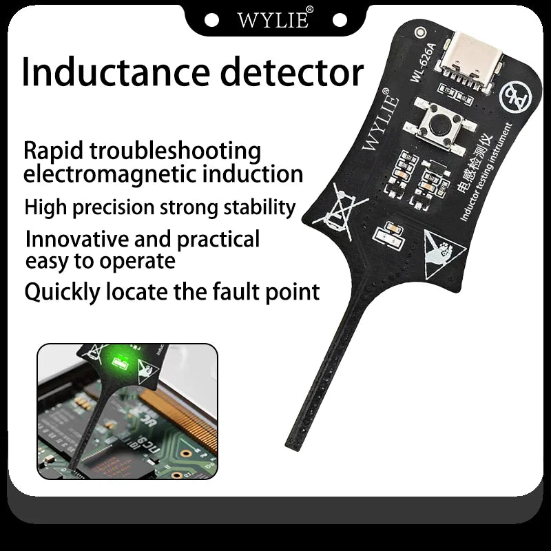 JTX Coil Tester CT-1 Motherboard for PC Repair Electromagnetic Induction Quick Fault Check Coil Tester Inductor Detector Tools Professional Repair Tools