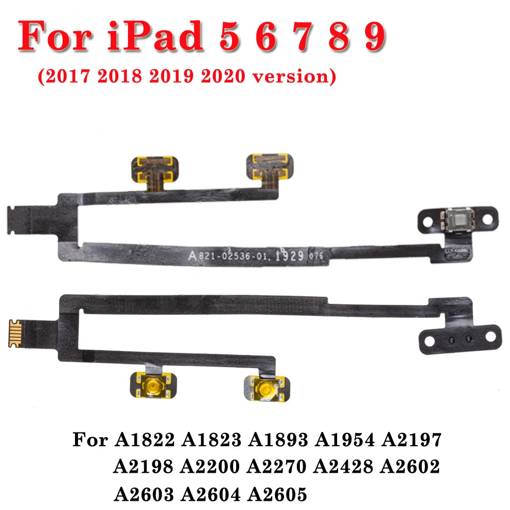 Power On Off Volume Up Down Switch Side Button Key Ribbon Flex Cable For iPad 5 6 7 8 9 Air 1 2 A1474 A1475 A1476 A1566 A1567 iPad tablet repair parts