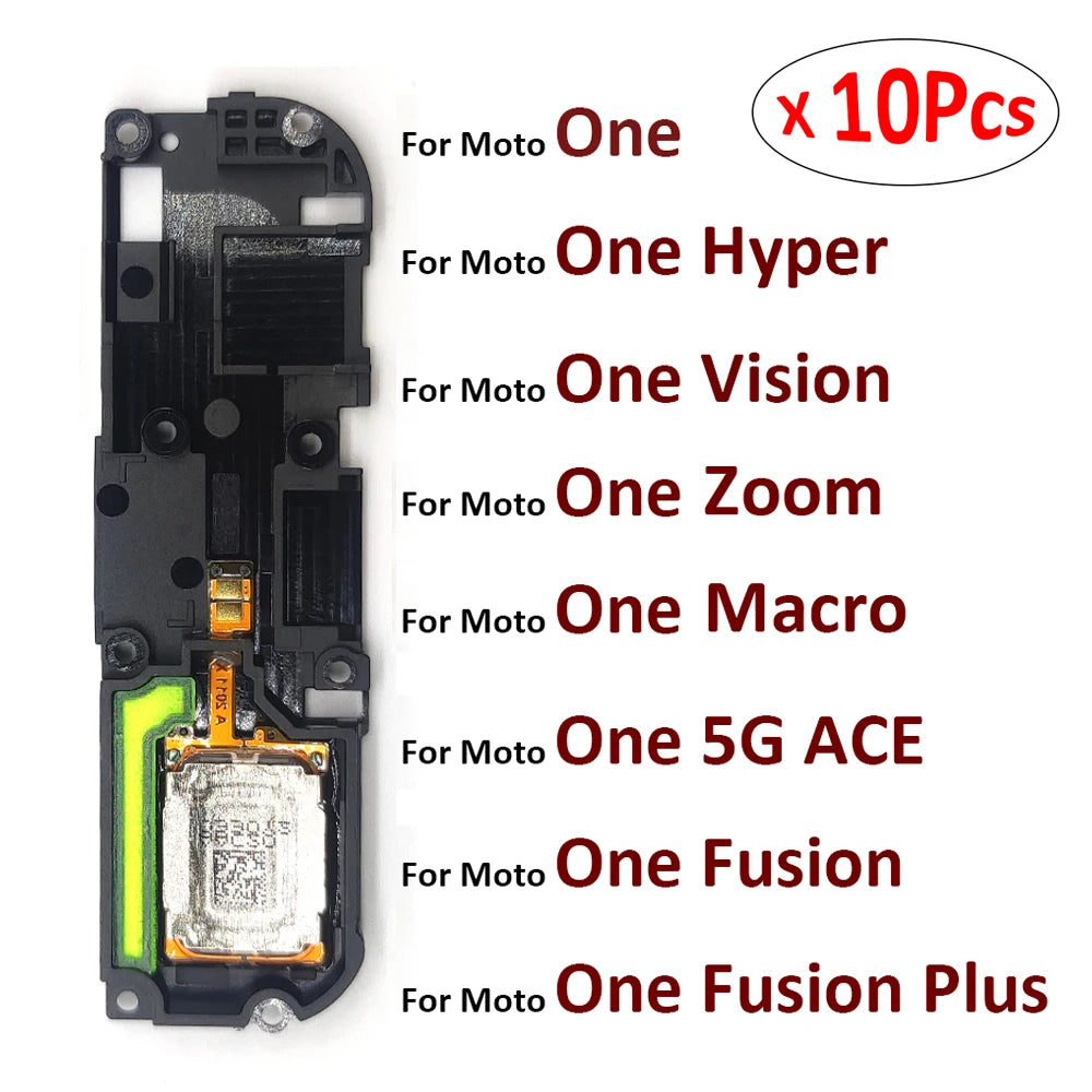 10Pcs/Lot, Loud Speaker Buzzer Ringer Flex Cable For Motorola Moto One Vision Hyper Fusion Plus Zoom Macro / One 5G ACE Motorola phone repair parts