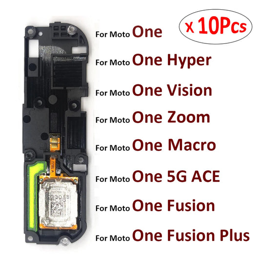 10Pcs/Lot, Loud Speaker Buzzer Ringer Flex Cable For Motorola Moto One Vision Hyper Fusion Plus Zoom Macro / One 5G ACE Motorola phone repair parts