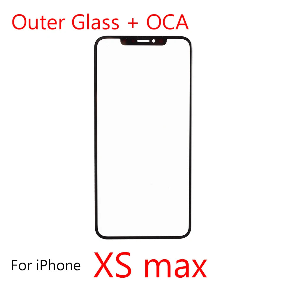 1pcs For iPhone 16 16Pro 15 15pro 14pro 13pro 13 12 Pro max OLED/LCD Front Outer Touch Screen OCA Glass Repalcement iPhone phone repair parts